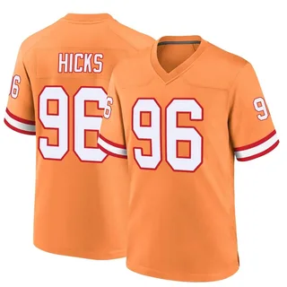 Akiem Hicks Tampa Bay Buccaneers Men's Game Throwback Jersey - Orange