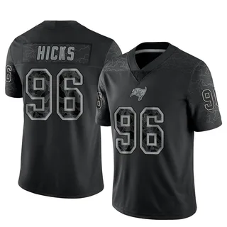 Akiem Hicks Tampa Bay Buccaneers Men's Limited Reflective Jersey - Black