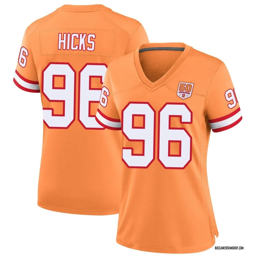 Akiem Hicks Tampa Bay Buccaneers Women's Game sicle 50th Season Nike Jersey - Cream