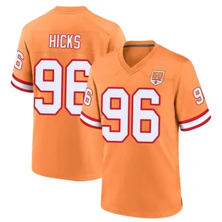 Akiem Hicks Tampa Bay Buccaneers Youth Game sicle 50th Season Nike Jersey - Cream