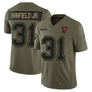 Antoine Winfield Jr. Tampa Bay Buccaneers Men's Limited 2025 Salute to Service Jersey - Olive
