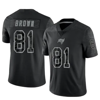 Antonio Brown Tampa Bay Buccaneers Men's Limited Reflective Jersey - Black