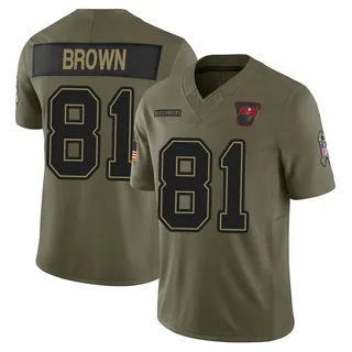 Antonio Brown Tampa Bay Buccaneers Youth Limited 2025 Salute to Service Nike Jersey - Olive