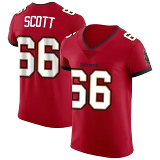 Ben Scott Tampa Bay Buccaneers Men's Elite Vapor Nike Jersey - Red