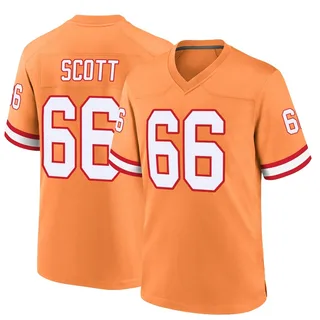 Ben Scott Tampa Bay Buccaneers Men's Game Throwback Nike Jersey - Orange