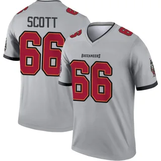 Ben Scott Tampa Bay Buccaneers Men's Legend Inverted Nike Jersey - Gray