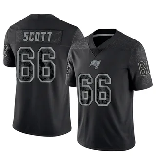 Ben Scott Tampa Bay Buccaneers Men's Limited Reflective Nike Jersey - Black