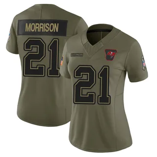 Benjamin Morrison Tampa Bay Buccaneers Women's Limited 2025 Salute to Service Nike Jersey - Olive