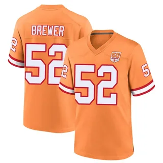 C.J. Brewer Tampa Bay Buccaneers Men's Game sicle 50th Season Nike Jersey - Cream
