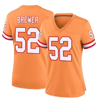 C.J. Brewer Tampa Bay Buccaneers Women's Game Throwback Nike Jersey - Orange