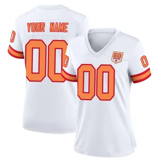 Custom Tampa Bay Buccaneers Women's Game '76 Custom 50th Season Nike Jersey - White