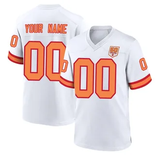 Custom Tampa Bay Buccaneers Youth Game '76 Custom 50th Season Nike Jersey - White