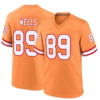 David Wells Tampa Bay Buccaneers Men's Game Throwback Jersey - Orange