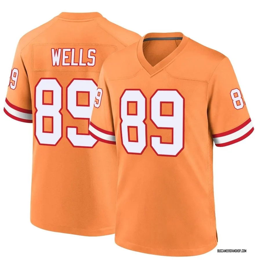 David Wells Tampa Bay Buccaneers Men's Game Throwback Nike Jersey - Orange