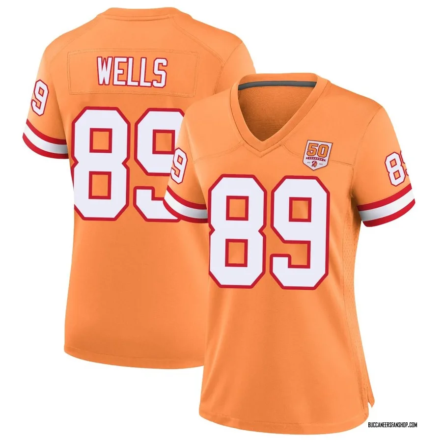David Wells Tampa Bay Buccaneers Women's Game sicle 50th Season Nike Jersey - Cream