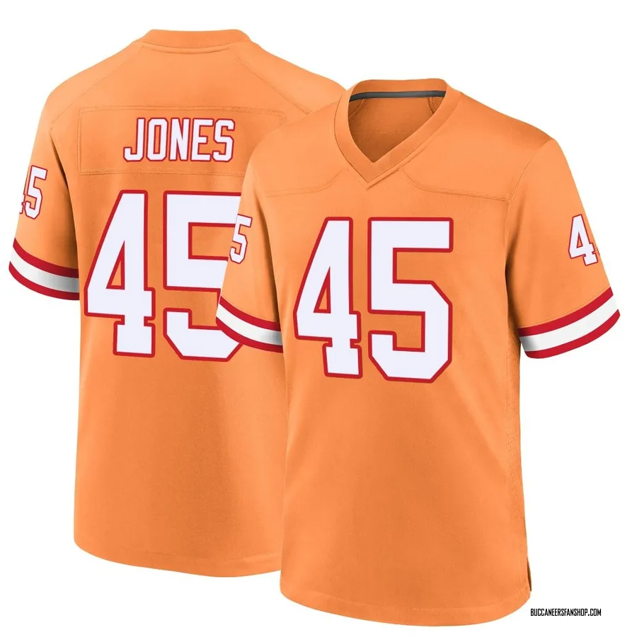 Deion Jones Tampa Bay Buccaneers Youth Game Throwback Nike Jersey - Orange
