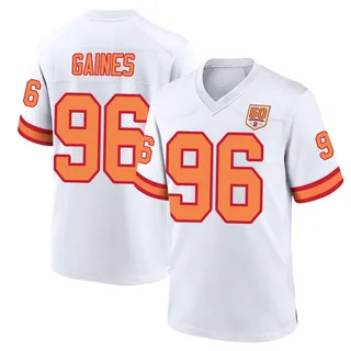 Greg Gaines Tampa Bay Buccaneers Men's Game '76 50th Season Nike Jersey - White