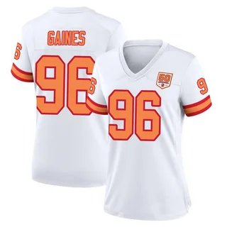 Greg Gaines Tampa Bay Buccaneers Women's Game '76 50th Season Nike Jersey - White