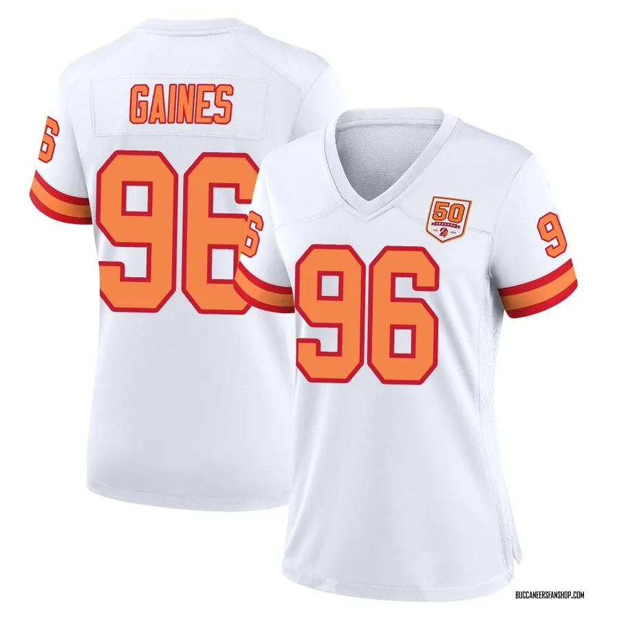 Greg Gaines Tampa Bay Buccaneers Women's Game '76 50th Season Nike Jersey - White