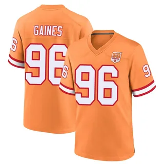 Greg Gaines Tampa Bay Buccaneers Youth Game sicle 50th Season Nike Jersey - Cream