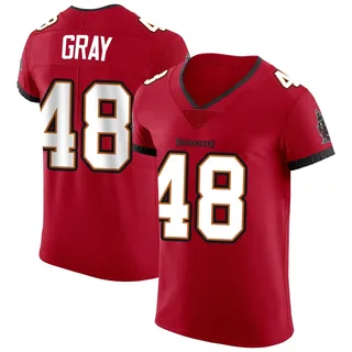 J.T. Gray Tampa Bay Buccaneers Men's Elite Vapor Nike Jersey - Red
