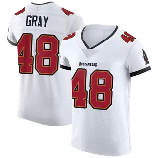 J.T. Gray Tampa Bay Buccaneers Men's Elite Vapor Nike Jersey - White