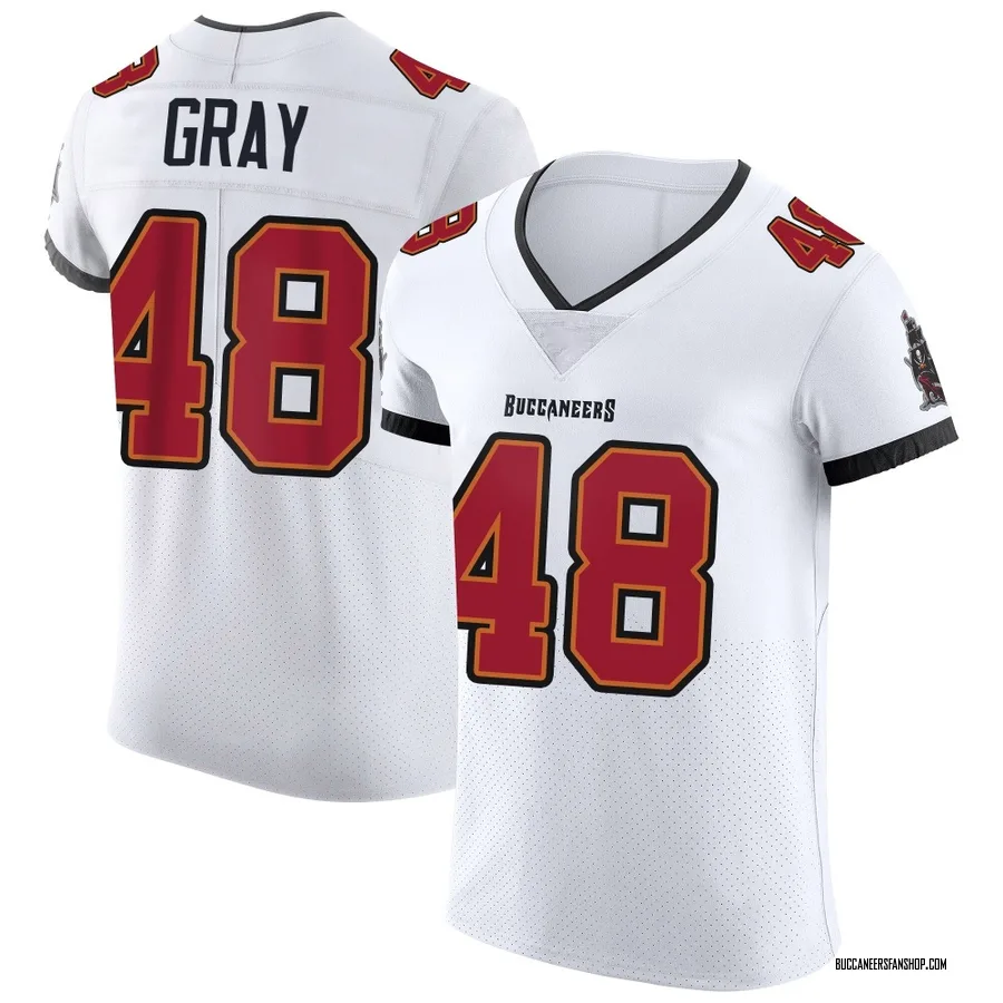 J.T. Gray Tampa Bay Buccaneers Men's Elite Vapor Nike Jersey - White