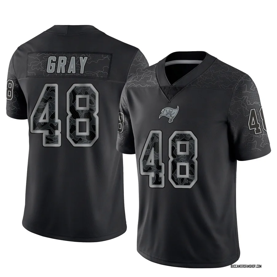 J.T. Gray Tampa Bay Buccaneers Men's Limited Reflective Nike Jersey - Black