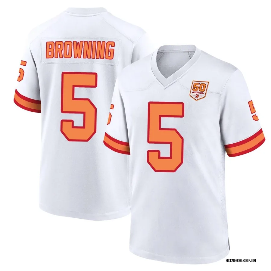 Jack Browning Tampa Bay Buccaneers Men's Game '76 50th Season Nike Jersey - White