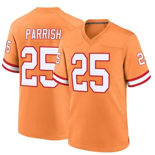 Jacob Parrish Tampa Bay Buccaneers Men's Game Throwback Nike Jersey - Orange