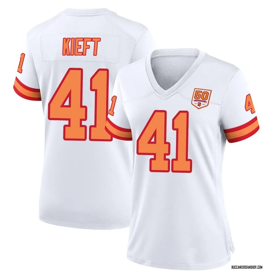 Ko Kieft Tampa Bay Buccaneers Women's Game '76 50th Season Nike Jersey - White