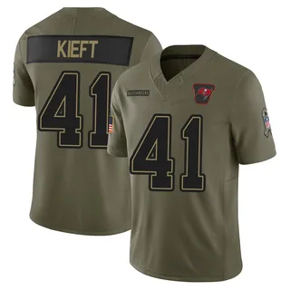 Ko Kieft Tampa Bay Buccaneers Youth Limited 2025 Salute to Service Nike Jersey - Olive
