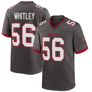 Men's Benton Whitley Tampa Bay Buccaneers Men's Game Pewter Alternate Nike Jersey