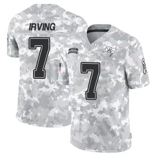 Men's Bucky Irving Tampa Bay Buccaneers Men's Limited Arctic Camo 2024 Salute to Service Nike Jersey