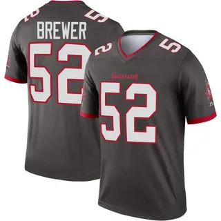 Men's C.J. Brewer Tampa Bay Buccaneers Men's Legend Pewter Alternate Nike Jersey
