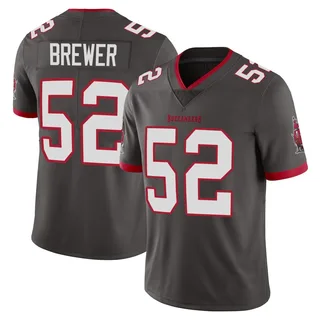 Men's C.J. Brewer Tampa Bay Buccaneers Men's Limited Pewter Alternate Vapor Nike Jersey