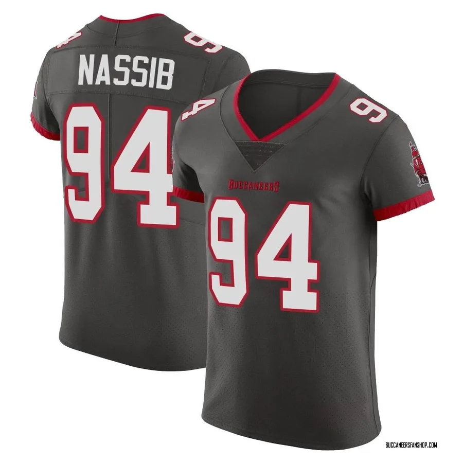 Men's Carl Nassib Tampa Bay Buccaneers Men's Elite Pewter Alternate Vapor Nike Jersey