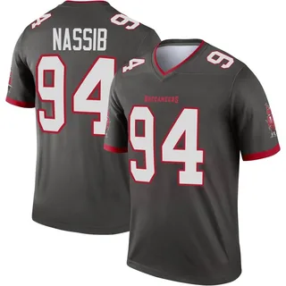 Men's Carl Nassib Tampa Bay Buccaneers Men's Legend Pewter Alternate Nike Jersey