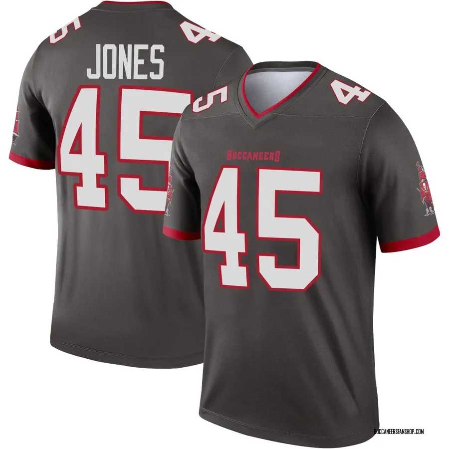 Men's Deion Jones Tampa Bay Buccaneers Men's Legend Pewter Alternate Nike Jersey