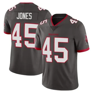 Men's Deion Jones Tampa Bay Buccaneers Men's Limited Pewter Alternate Vapor Nike Jersey