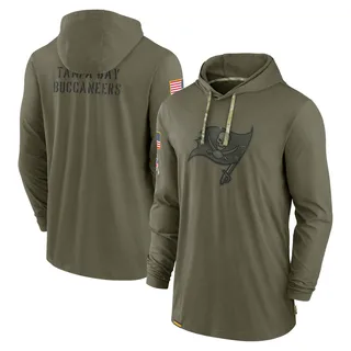 Men's Tampa Bay Buccaneers Olive 2022 Salute to Service Tonal Pullover Hoodie