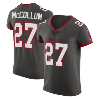 Men's Zyon McCollum Tampa Bay Buccaneers Men's Elite Pewter Alternate Vapor Nike Jersey
