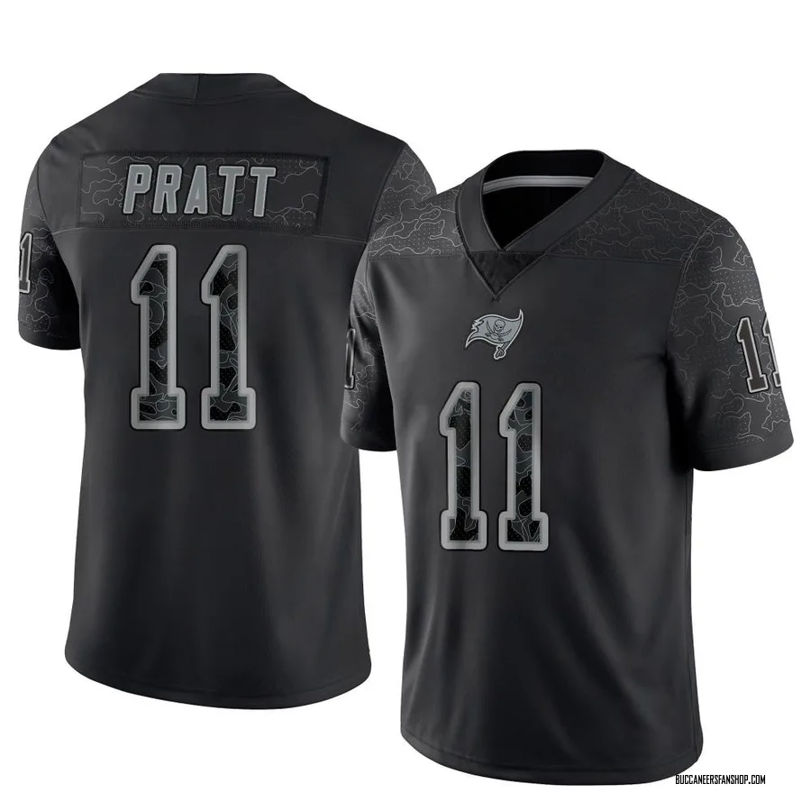 Michael Pratt Tampa Bay Buccaneers Men's Limited Reflective Nike Jersey - Black