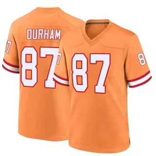 Payne Durham Tampa Bay Buccaneers Men's Game Throwback Jersey - Orange