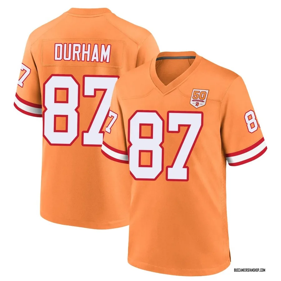Payne Durham Tampa Bay Buccaneers Men's Game sicle 50th Season Nike Jersey - Cream