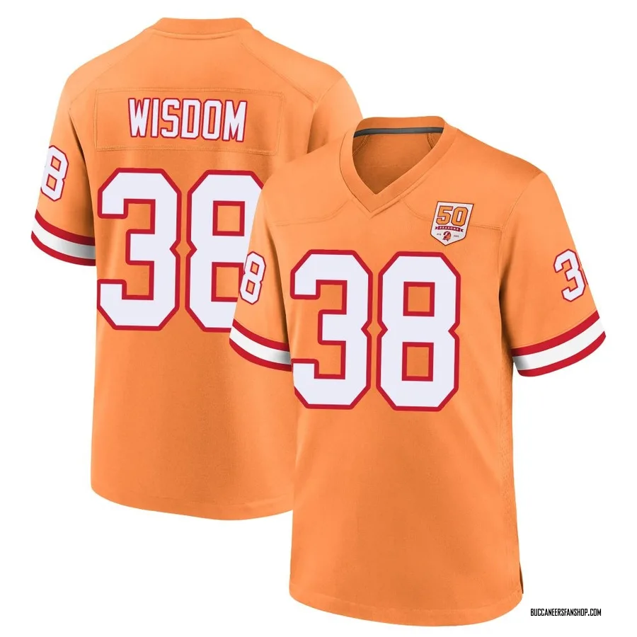 Rashad Wisdom Tampa Bay Buccaneers Youth Game sicle 50th Season Nike Jersey - Cream