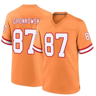 Rob Gronkowski Tampa Bay Buccaneers Men's Game Throwback Jersey - Orange