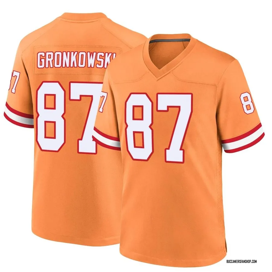 Rob Gronkowski Tampa Bay Buccaneers Men's Game Throwback Nike Jersey - Orange
