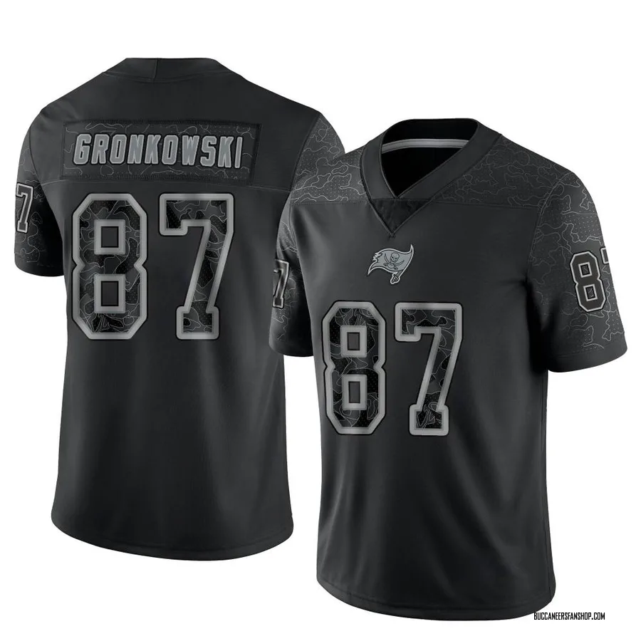 Rob Gronkowski Tampa Bay Buccaneers Men's Limited Reflective Nike Jersey - Black