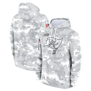 Tampa Bay Buccaneers Youth 2024 Salute To Service Pullover Hoodie White/Gray